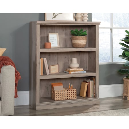 Sauder 3 Shelf Bookcase Lo , Two adjustable shelves allow versatile storage and display options 434826